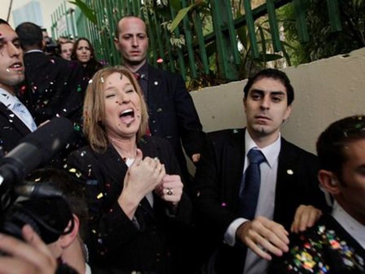 Tzipi Livni vonast eftir sigri í þingkosningunum.