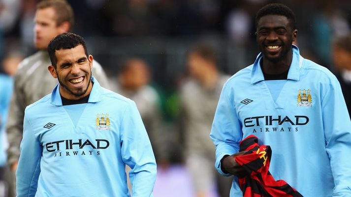 Carlos Tevez og Kolo Touré.