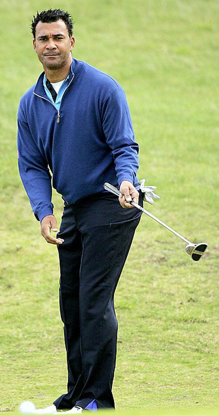 Gullit á golfvellinum.