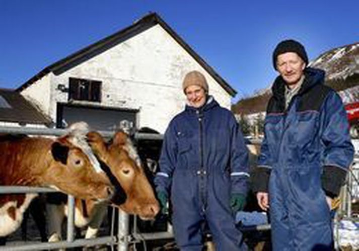 Kristján Oddsson og Dóra Ruf, bændur að Neðra-Hálsi í Kjós.
