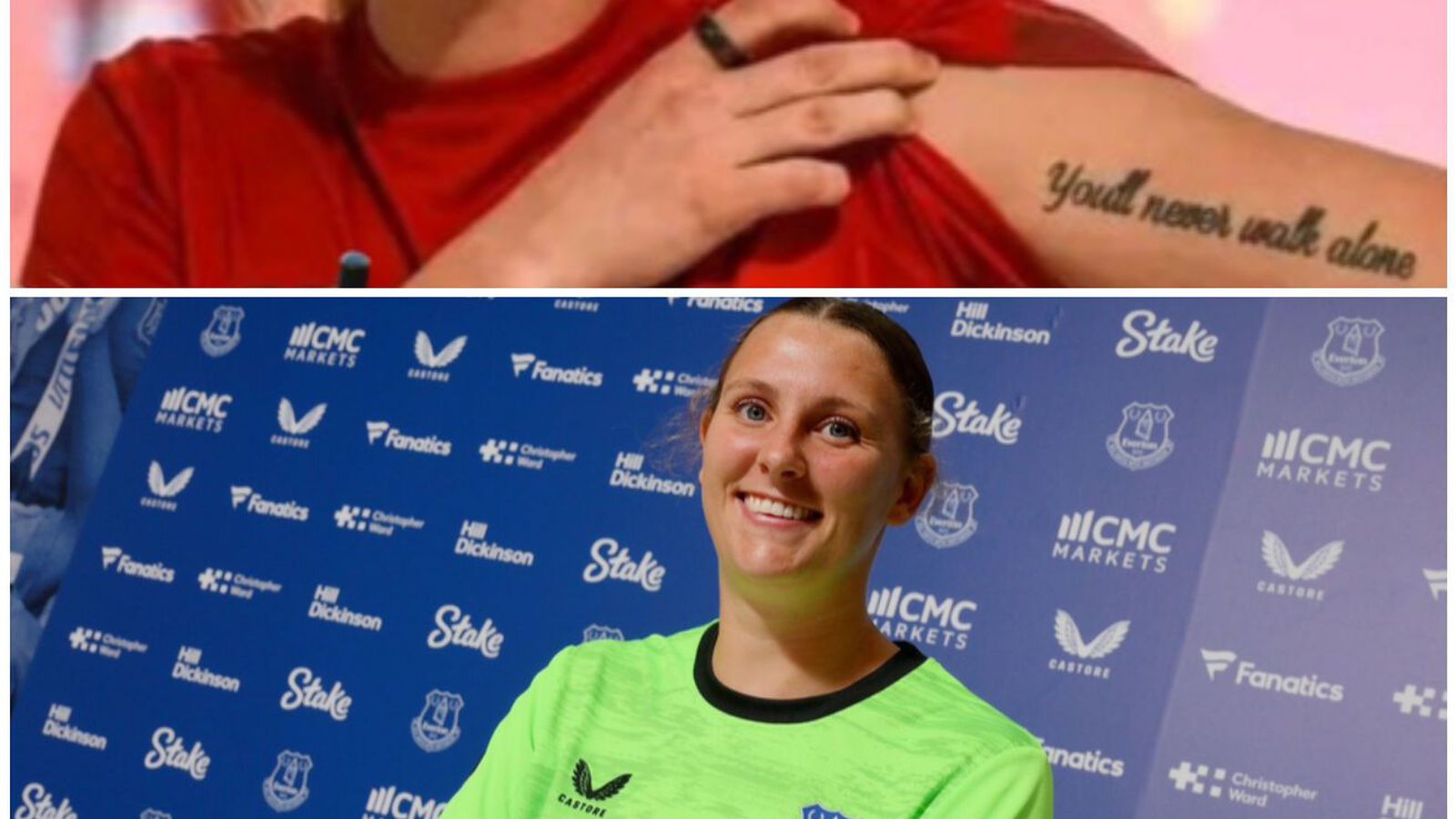 Með Liverpool-tattú en samdi við Everton