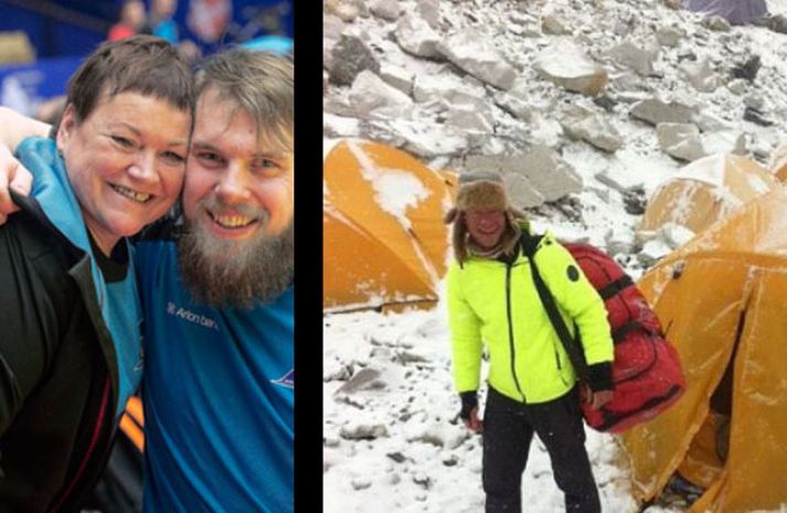 Inga Ragnarsdóttir fylgist vel með ævintýrum sonar síns á Everest.