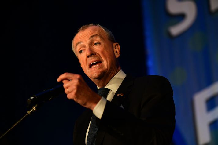 Phil Murphy var naumlega endurkjörinn ríkisstjóri New Jersey. 