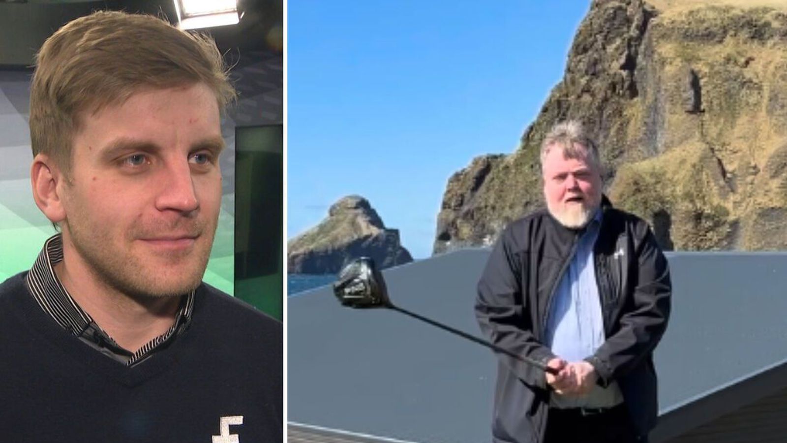 Golfsveifla Sig­mundar Davíðs heldur hægri sinnuð