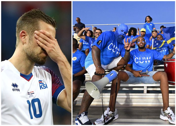 Gylfi Þór Sigurðsson og félagar settu met þegar þeir komust inn á HM 2018 enda Ísland fámennasta þjóðin. Nú eru stuðningmenn Curacao að upplifa HM-drauminn og heimsmeistaramótið nálgast með hverjum sigurleik.