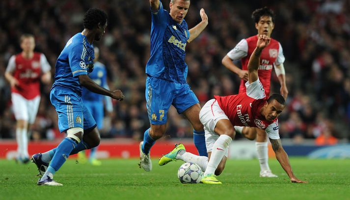 Theo Walcott í leiknum í kvöld.