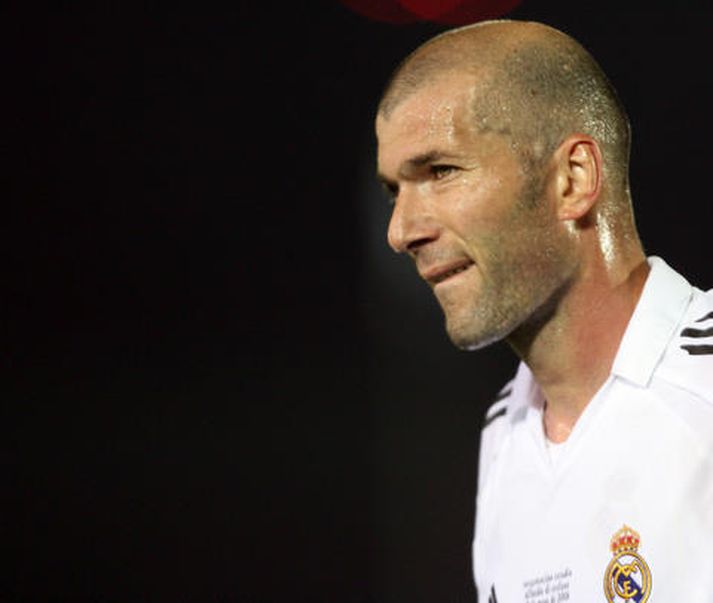 Zinedine Zidane klæddist búningi Real Madrid á ný í kvöld.