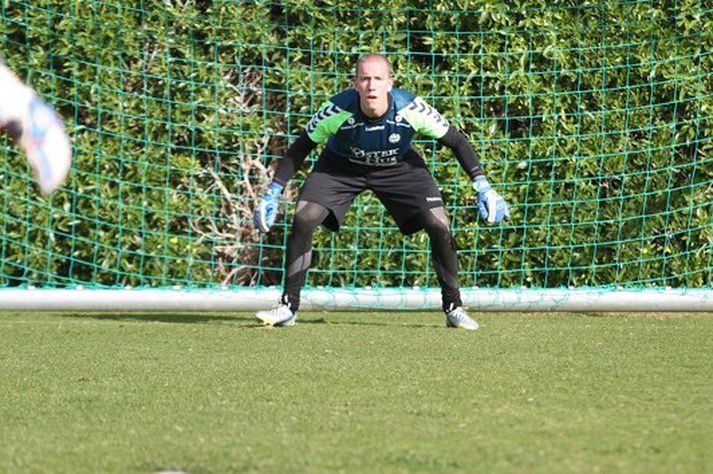 Hannes Þór Halldórsson hefur verið frábær í marki botnliðsins.