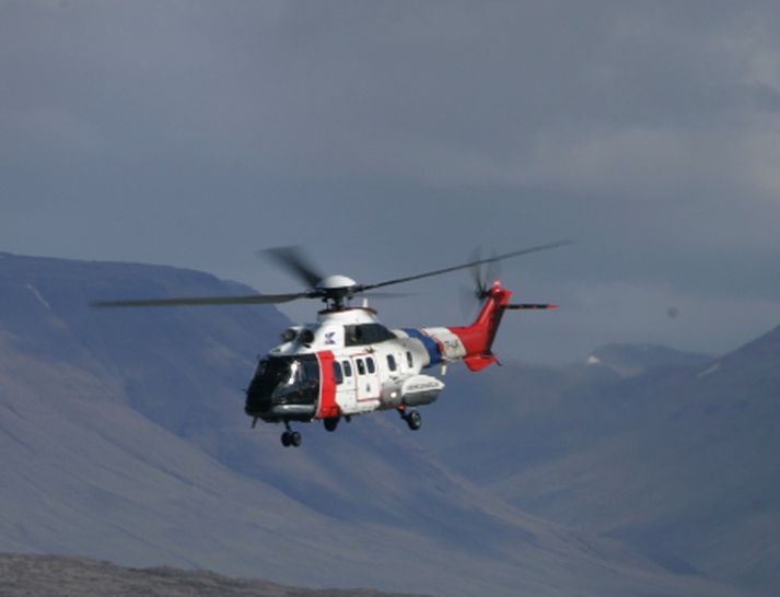 Þyrla Gæslunnar. Mynd/ Valgarður.