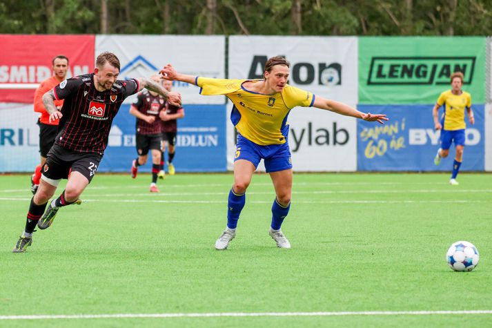 Niko Hansen spilaði fyrsta klukkutímann rúman í leiknum í kvöld. 
