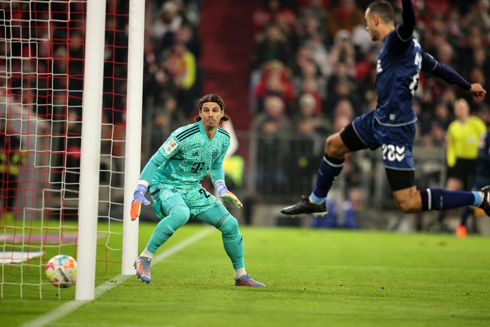 Yann Sommer kom engum vörnum við þegar Ellyes Skhiri kom gestunum í Köln í forystu.