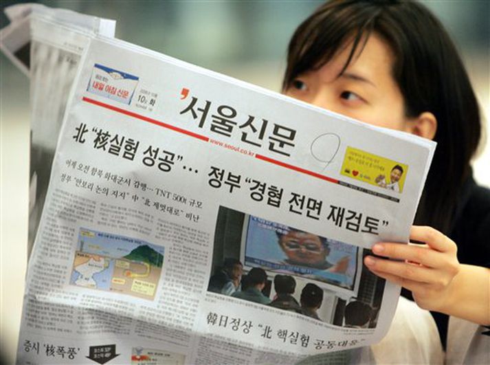 Kona í Seoul les fréttirnar
