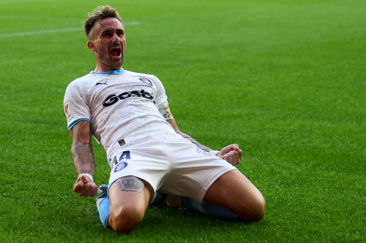 Aleix Garcia fagnar einu af mörkum Girona á þessu tímabili en það hefur verið nóg af þeim.