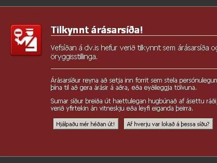 Tölvuþrjótar réðust á fréttasíðu DV á þriðjudag og þurfti að loka síðunni í kjölfarið. Virðist hafa átt sér upptök á vesturströnd Bandaríkjanna. Áfall fyrir ímynd fyrirtækisins, segir framkvæmdastjóri DV.