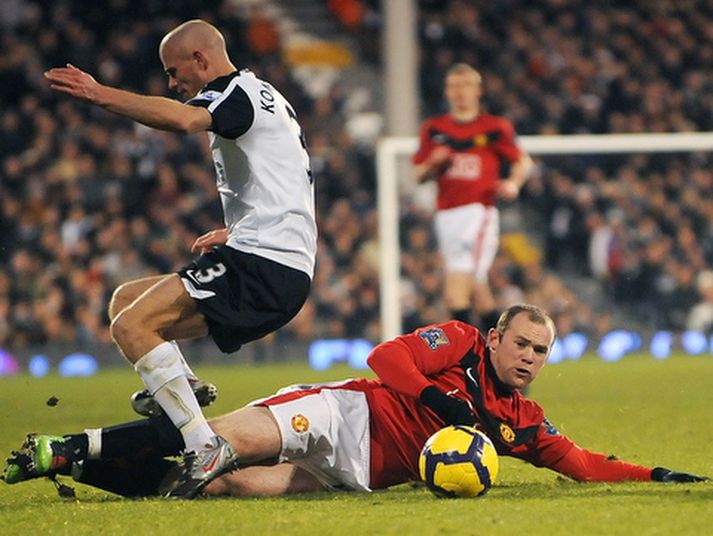 Wayne Rooney í leiknum á móti Fulham um síðustu helgi.