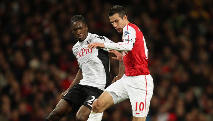 Van Persie í leik með Arsenal í gær.