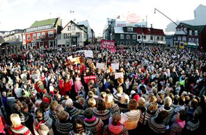 Frá Kvennafrídeginum í hitteðfyrra.
