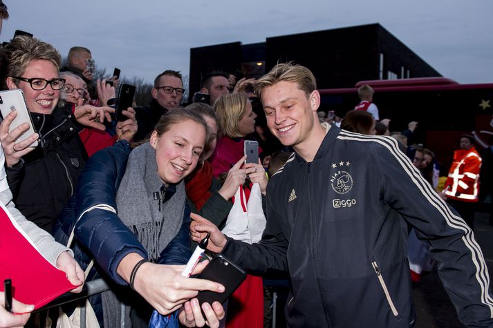 Frenkie fyrir leik Ajax á dögunum.