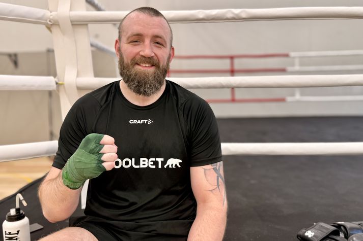 Kolbeinn Kristinsson er klár í slaginn fyrir bardagann í Finnlandi.