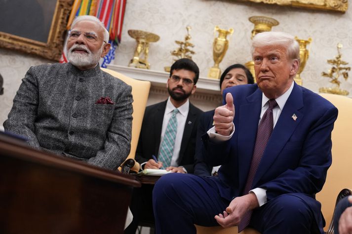 Modi heimsótt Trump í Hvíta húsið í febrúar.
