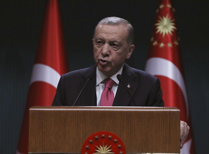 Recep Tayyip Erdogan, forseti Tyrklands, mun taka á móti forseta Finnlands á morgun og er talið að hann muni tilkynna honum að umsókn Finna um inngöngu í NATO verði samþykkt.