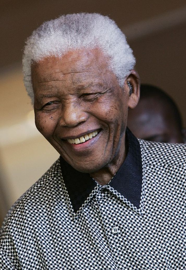 Nelson Mandela, þjóðarhetja og fyrrverandi forseti Suður-Afríku.
