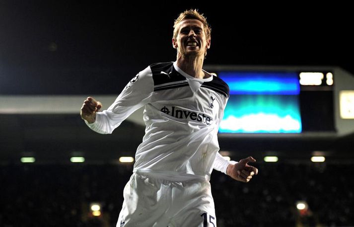 Peter Crouch finnst voða gaman hjá Tottenham.