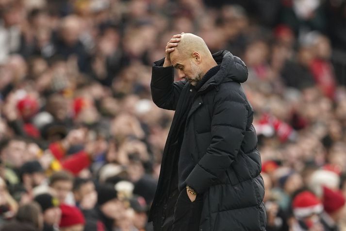 Pep Guardiola var allt annað en sáttur þrátt fyrir endurkomusigur.