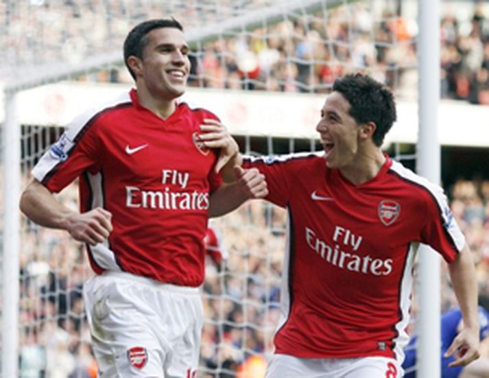 Van Persie og Nasri skoruðu báðir fyrir Arsenal í dag