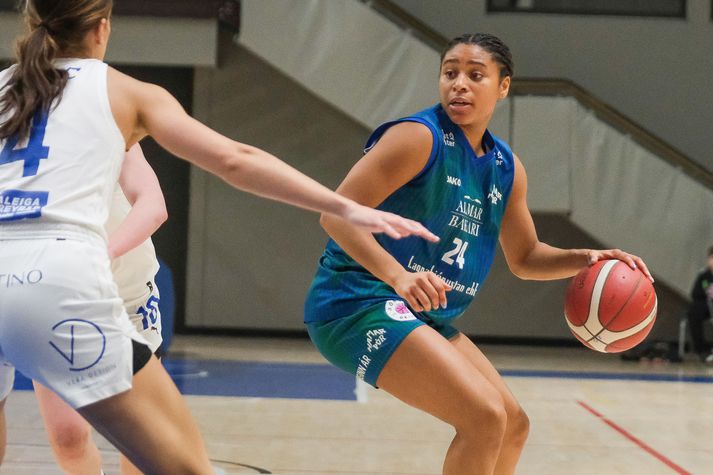 Jadakiss Guinn var öflug í liði Hamars/Þórs í kvöld.