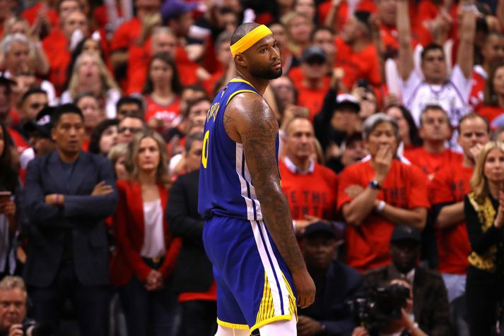 DeMarcus Cousins lék með Golden State Warriors á síðustu leiktíð.