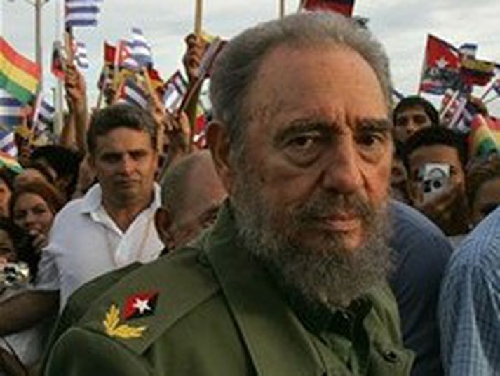 Fidel Castro á fjöldafundi í Holguin 26. júlí 2006.