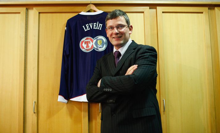 Levein eftir blaðamannafund í kvöld.