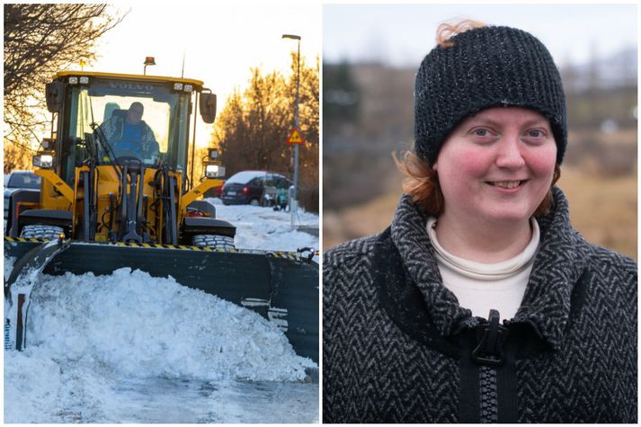 Alexandra Briem, formaður umhverfis- og skupulagsráðs Reykjavíkurborgar, leitar skýringa á hvers vegna á þriðja tug snjóruðningstækja vantaði á göturnar fyrsta sólarhringinn eftir að snjór byrjaði að falla á aðfaranótt laugardags.