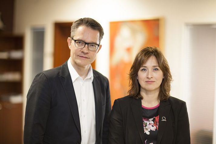 r Ólafur Baldursson, lækningaforstjóri og Sigríður Gunnarsdóttir hjúkrunarforstjóra segja mikinn undirbúning á Landspítala vegna ebólufaraldursins. 
Visir/Ernir