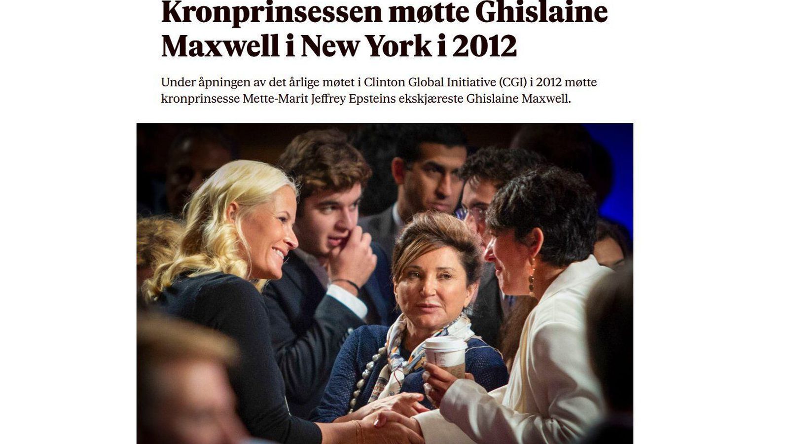 Mynd af Dorrit með Mette-Marit og Maxwell vekur at­hygli í Noregi