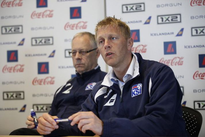 Heimir Hallgrímsson og Lars Lagerbäck.