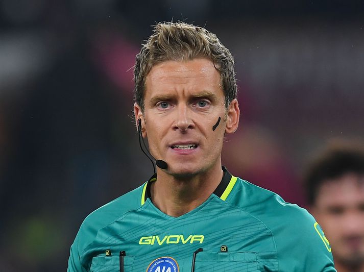 Dómarar í Serie A voru með svarta málningu á kinn í mótmælaskyni síðastliðinn desember.