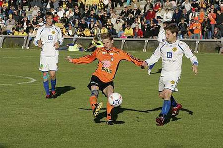 Halldór Hilmisson gerði út um leikinn með tveimur mörkum í framlengingu.