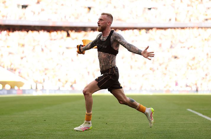 Oli McBurnie var hetja Hull sem vann umspilið í þriðja sinn í dag.