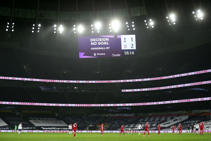 Mark var dæmt af Liverpool í upphafi seinni hálfleiks gegn Tottenham.