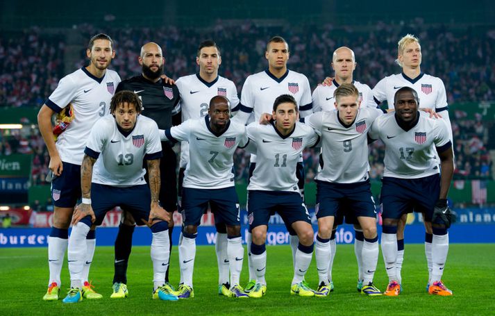 Tim Howard og Aron Jóhannsson voru samherjar í bandaríska landsliðinu.