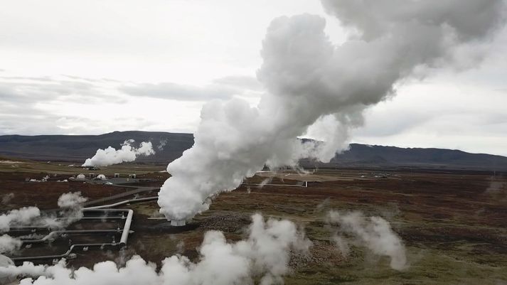 Frá Þeistareykjum. Virkjað afl er núna 90 megavött.