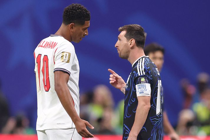Jude Bellingham hraunaði yfir Lionel Messi í undanúrslitaleiknum og sumir eru á því að það hafi verið næg olía á eldinn hjá Messi svo að þessi 39 ára gamli leikmaður gat gert út um leikinn með tveimur stoðsendingum á lokamínútunum.