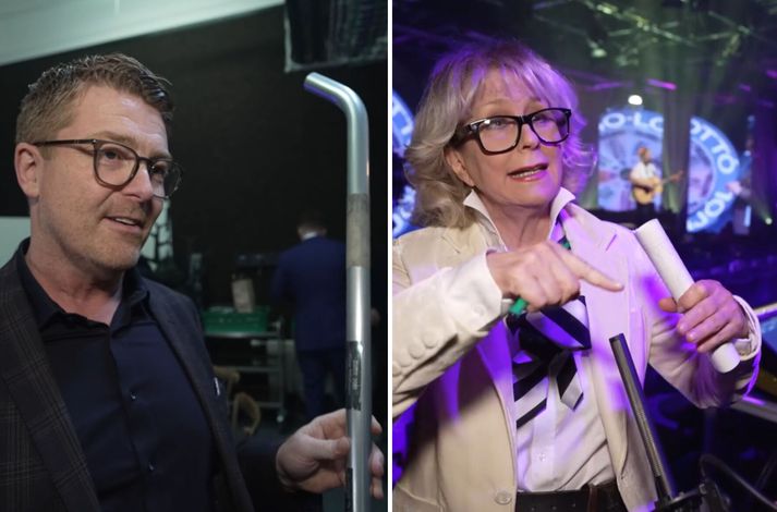 Fréttamaður ræddi við Simma Vill og Völu Matt um afmæli stöðvarinnar.