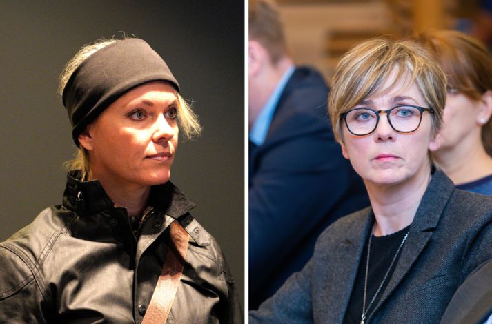Margrét, til vinstri, þarf að láta sér það lynda að Ingibjörg, til hægri, dæmi í máli hennar.