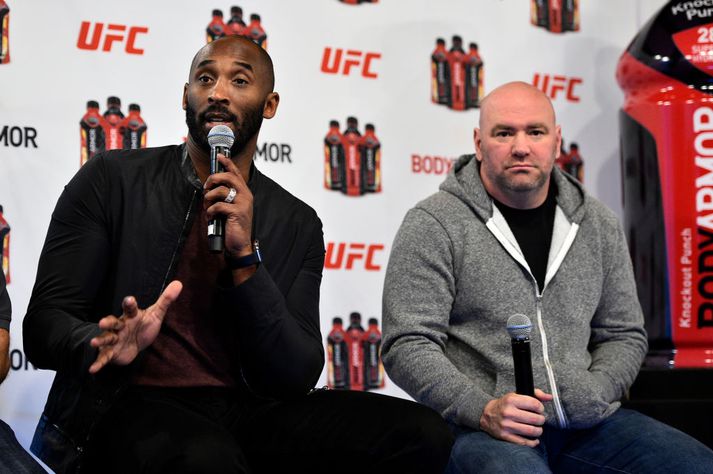 Kobe er meðal annars farinn í samstarf við UFC en Body Armor er einn af aðalsamstarfsaðilum UFC.