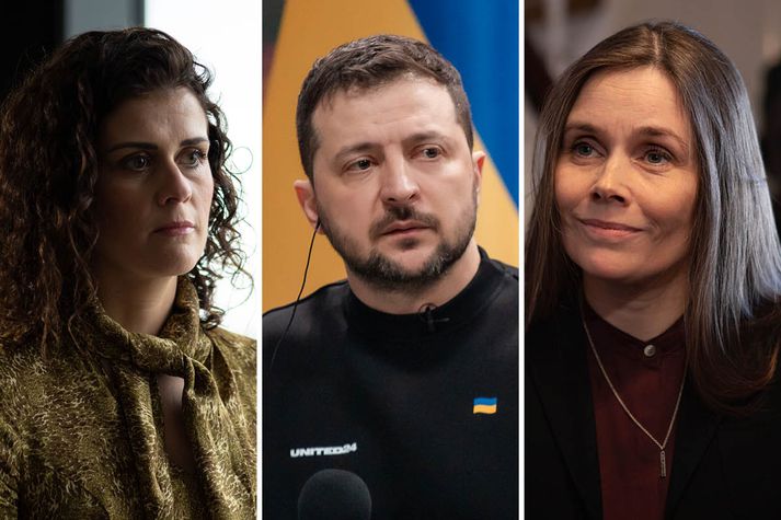 Katrín Jakobsdóttir forsætisráðherraog Þórdís Kolbrún R. Gylfadóttir er á leið til fundar við Volodymyr Zelensky forseta Úkraínu. Þau eiga fund á morgun.