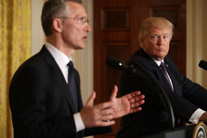 Donald Trump fundaði með Jens Stoltenberg, framkvæmdastjóra NATO.