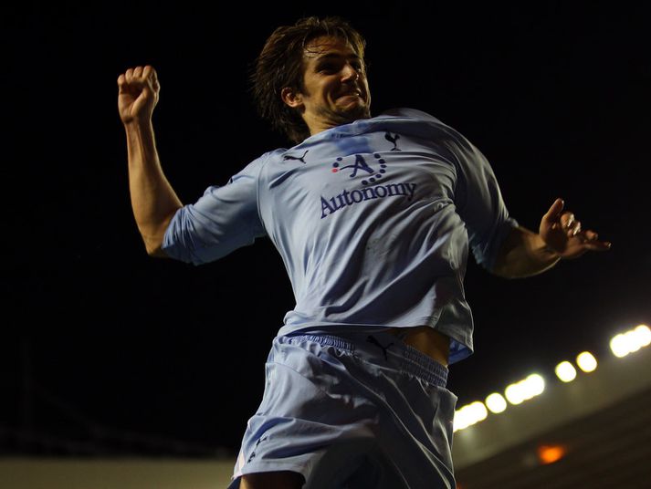 Niko Kranjcar fagnar sigurmarki sínu í kvöld.